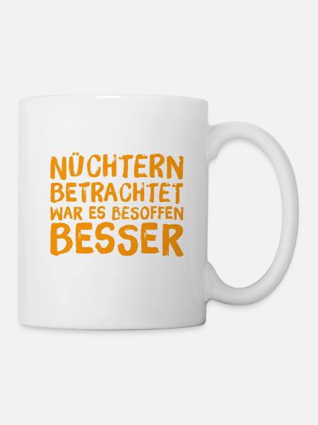 nüchtern betrachtet - Tasse - Weiß
