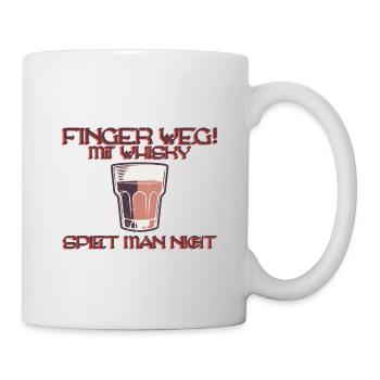 Finger weg! Whisky! - Tasse - Weiß - Rechts