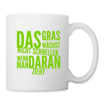 Geduld ist eine Tugend - Tasse - Weiß - Rechts