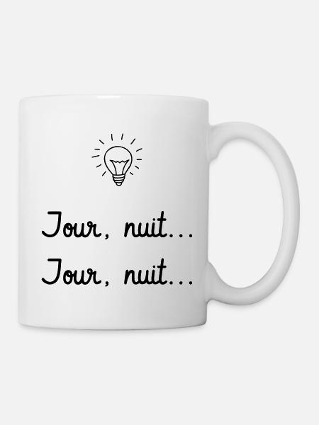 Jour, nuit, jour, nuit... Les Visiteurs - Culte - Mug blanc - blanc