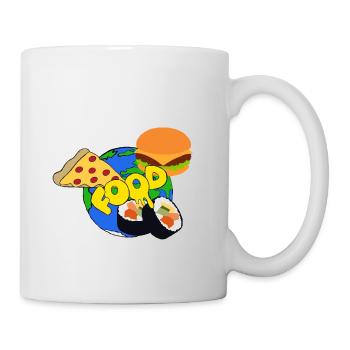 international food shushi pizza burger food - Mug - white - Right