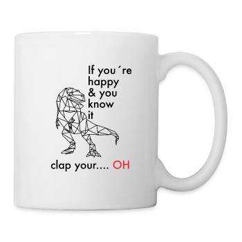Dino avec un dicton - Mug blanc - blanc - Droite
