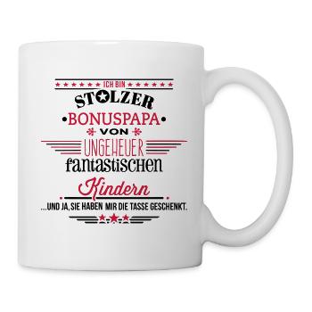 Ungeheuer fantastische Kinder / Bonuspapa - Tasse - Tasse - Weiß - Rechts