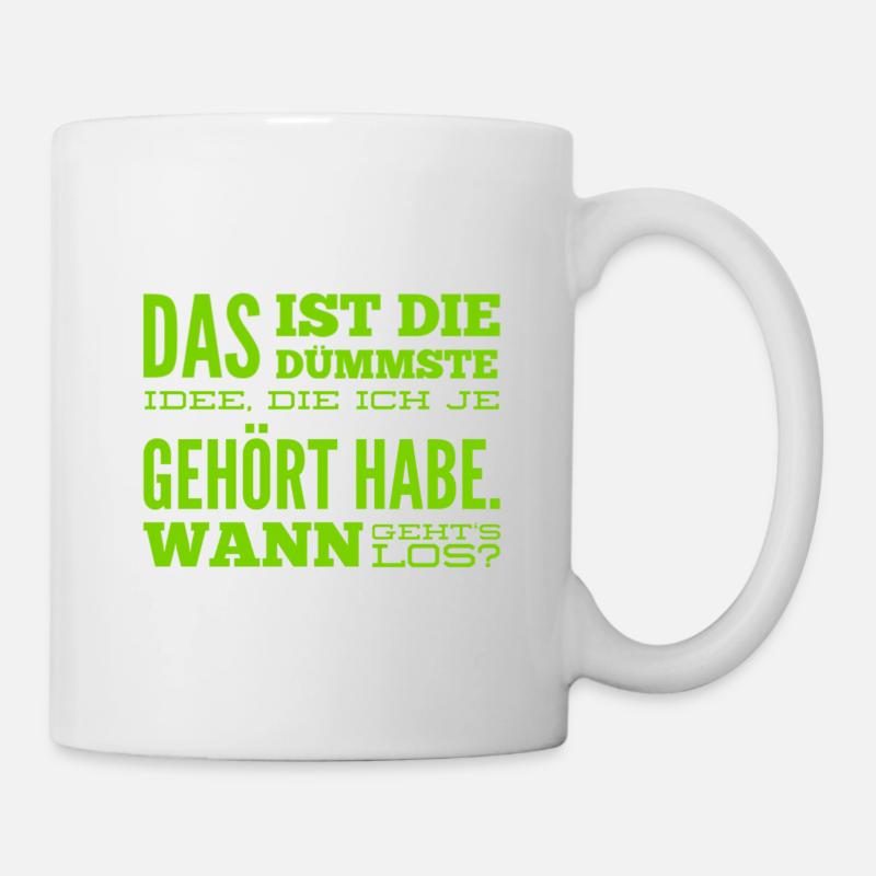 ich steh auf dumme Ideen - Tasse - Weiß