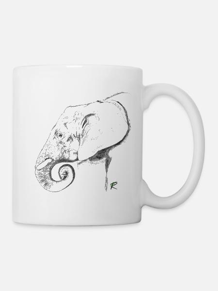 elephant - Mug - white