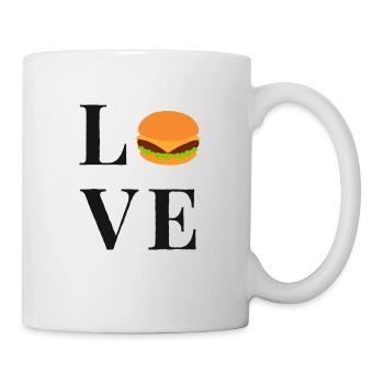 Burger love t-shirt for FastFood fans gift eat - Mug - white - Right