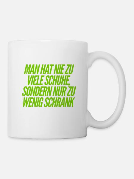 Schuhe sind mein Leben - Tasse - Weiß