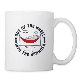 Hors de la roue dans le hamac - Mug blanc - blanc - Droite