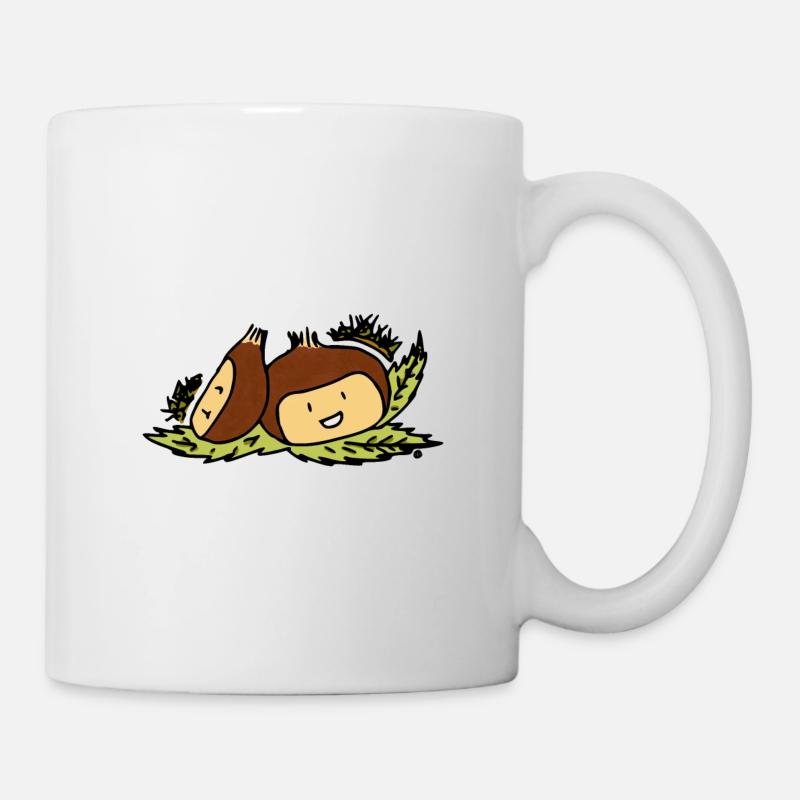 Châtaignes Marrons Copains Automne - Mug blanc - blanc
