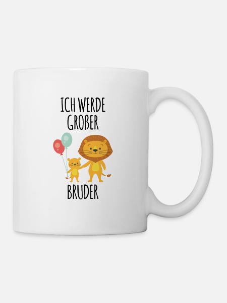 Ich werde großer Bruder Geschwister Geschenk - Tasse - Weiß