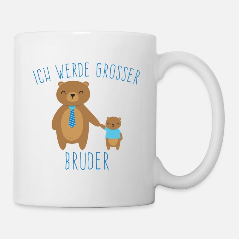 Ich werde großer Bruder Geschwister Geschenk - Tasse - Weiß