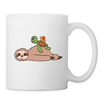 Pour les amoureux des animaux Grande chemise - Mug blanc - blanc - Droite