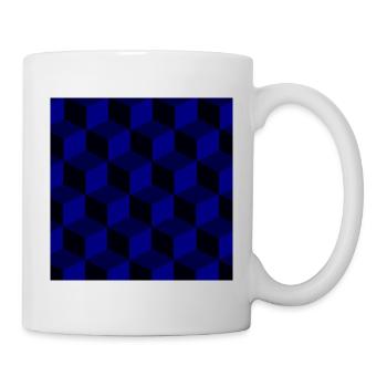3D blue cubes - Mug - white - Right