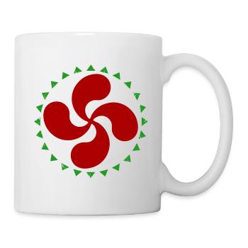 Lauburu Basque Cross - Mug - white - Right