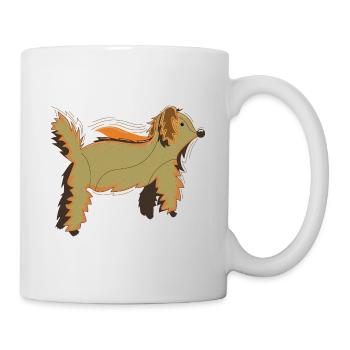 Chien moelleux créature semblable à un ours - Mug blanc - blanc - Droite