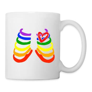Colorful Rainbow Flag Gay Pride Tshirt Design " - Mug - white - Right