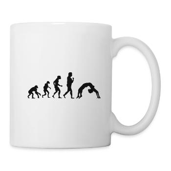 Turnen Entwicklung Tanzen Evolution - Tasse - Weiß - Rechts