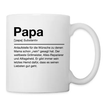 Papa linie - Tasse - Weiß - Rechts