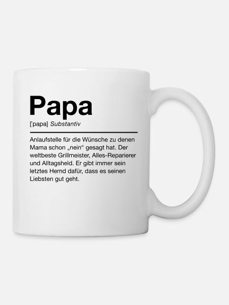 Papa linie - Tasse - Weiß