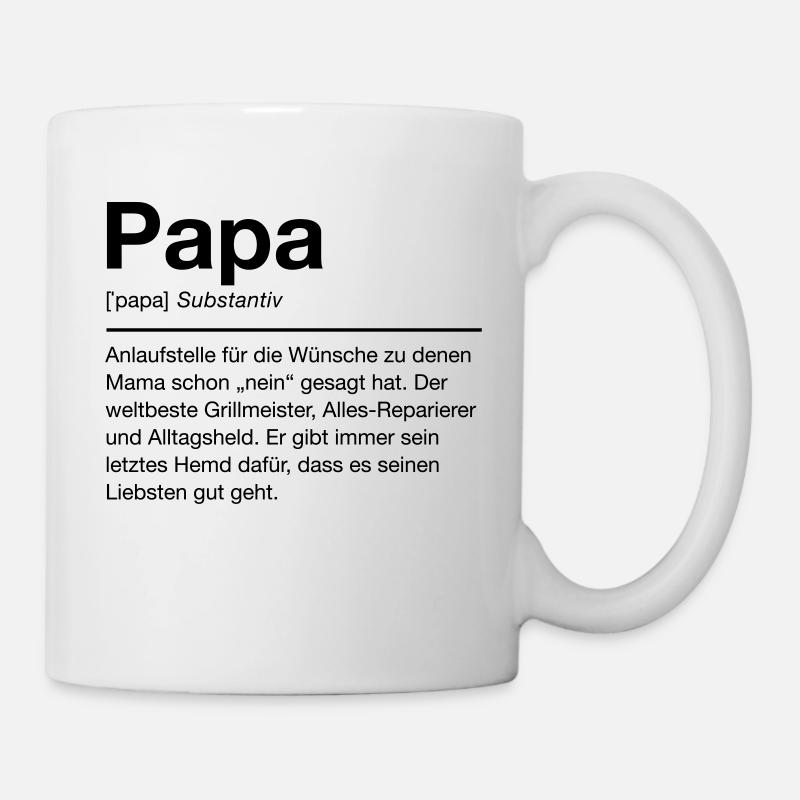 Papa linie - Tasse - Weiß