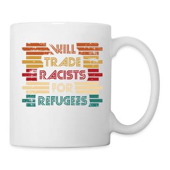 Les commerçants échangerontils des réfugiés? Les - Mug blanc - blanc - Droite