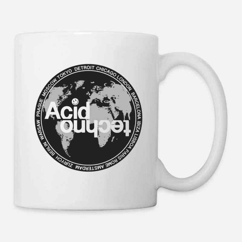 saure Technowelt - Tasse - Weiß