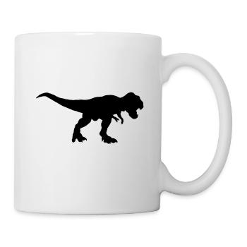 T Rex SILHOUETTE noir - Mug blanc - blanc - Droite