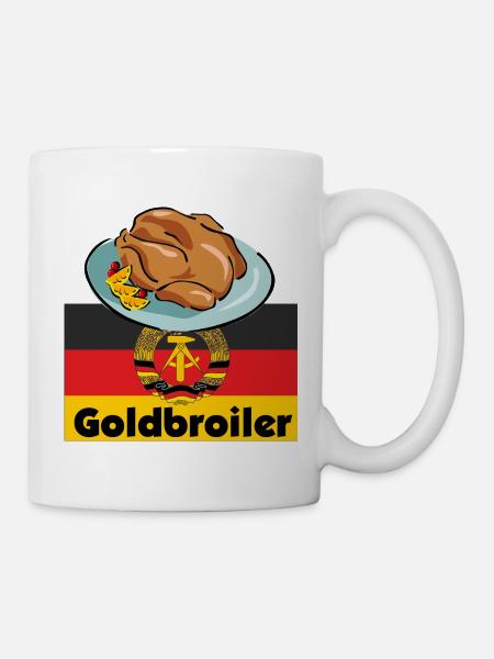 Deutschland Goldbroiler - DDR Nostalgie Dialekt - Tasse - Weiß