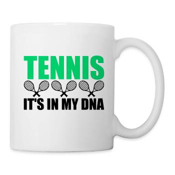 Le tennis c'est dans mon ADN - Mug blanc - blanc - Droite