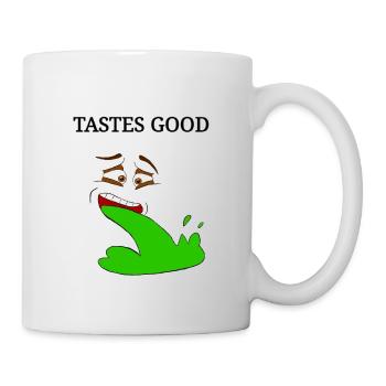 Phrase drôle, conception de vomi avec inscription - Mug blanc - blanc - Droite