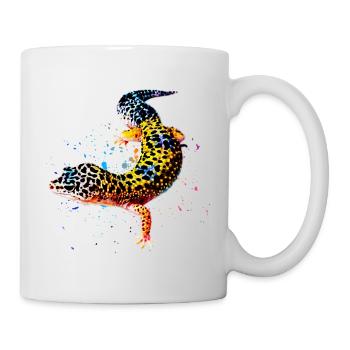 Aquarelle Lézard Gecko Reptile Keeper Lézard - Mug blanc - blanc - Droite