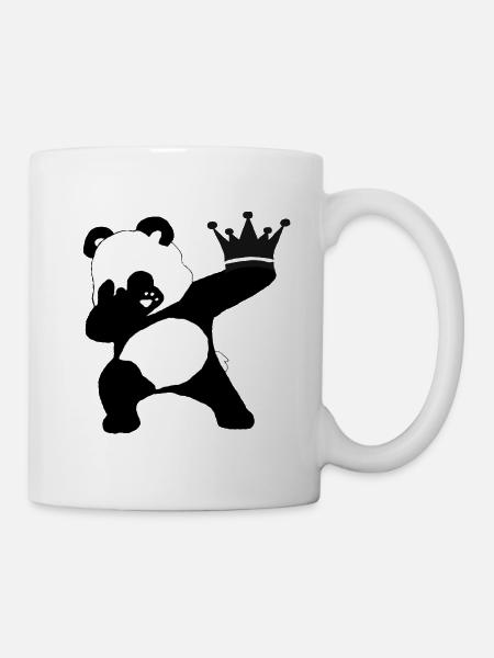 dabbing panda crown - Mug - white