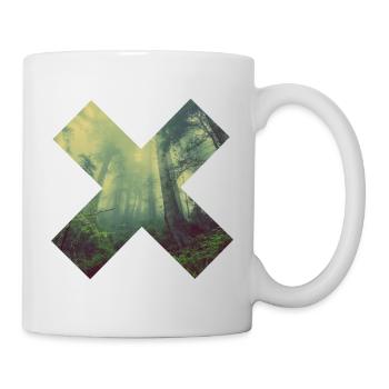 Croix géométrique de la forêt - Mug blanc - blanc - Droite