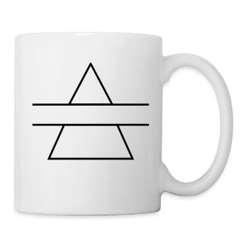 Triangle with banner F - Mug - white - Right