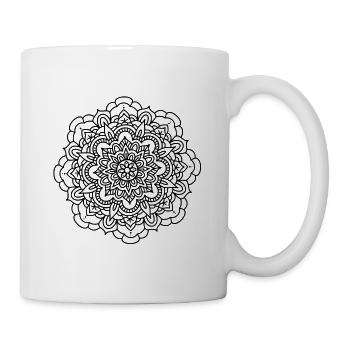 Mandala design no. 4 _black - Mandala Goa Yoga - Mug - white - Right