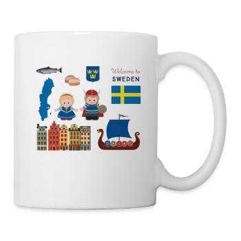 Willkommen in Schweden - Tasse - Weiß - Rechts