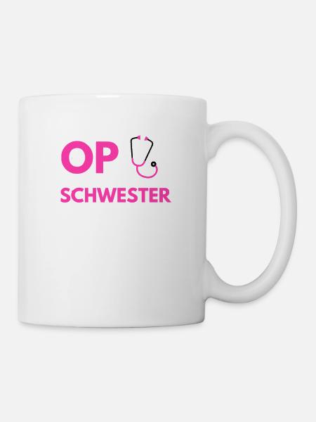 OP-Schwester - Tasse - Weiß