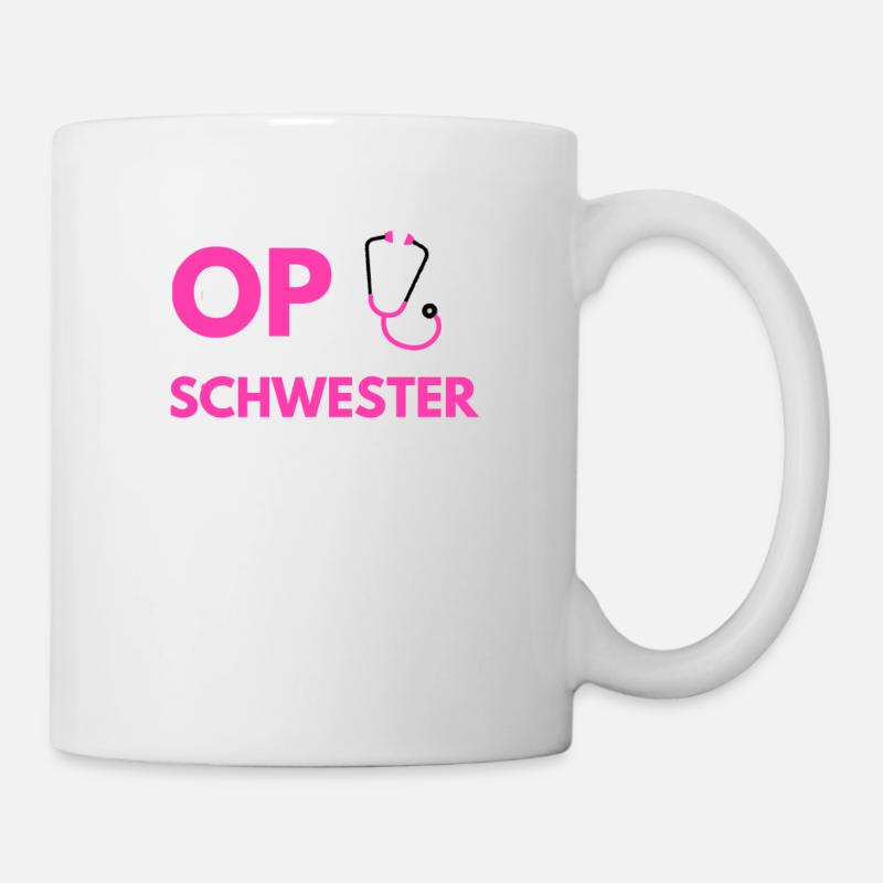 OP-Schwester - Tasse - Weiß