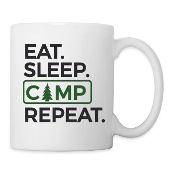 Campingshirt, Geschenk für Camping/Wandern Fans - Tasse - Weiß - Rechts