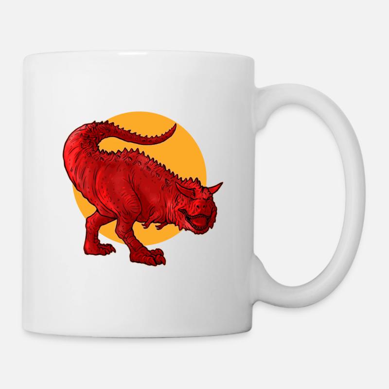 Dino Shirt. Dinosaurier Carnotaurus. - Tasse - Weiß