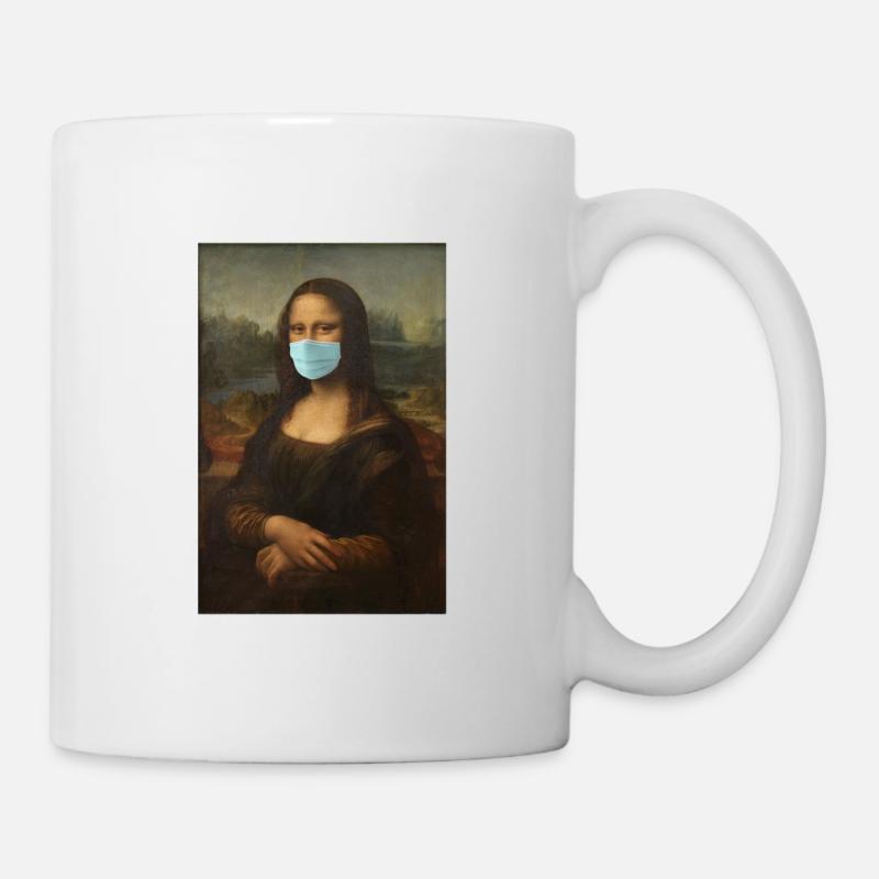 Mona Lisa Munschutz Corona Virus 2020 - Mug - white