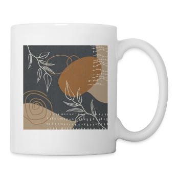 Neutral Meeting Point 3 in GrayBlue and Tan - Mug - white - Right