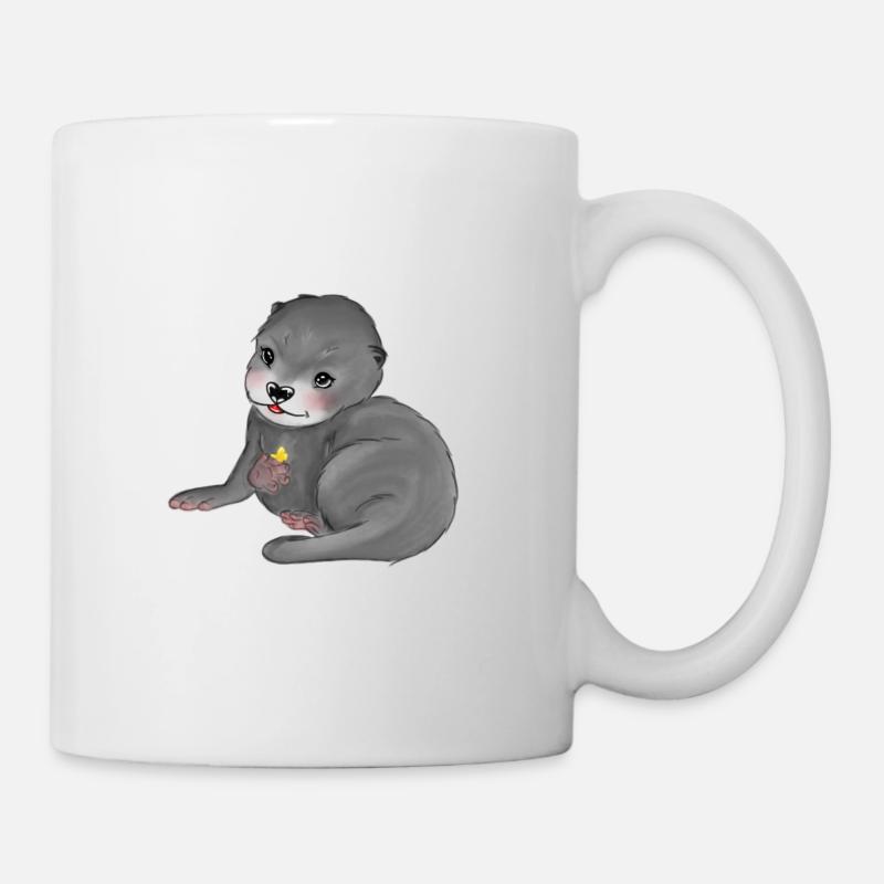 Loutre de bébé - Mug blanc - blanc