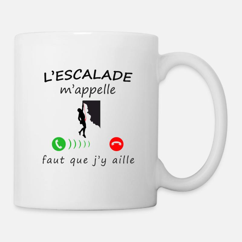 L'escalade m'appelle pour offrir - Mug blanc - blanc
