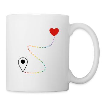 Fernbeziehung black - Tasse - Weiß - Rechts