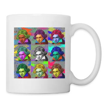Pop Art Ludwig van Beethoven classic gift idea - Mug - white - Right