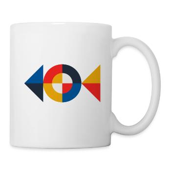 Géométrique 03. Poisson. - Mug blanc - blanc - Droite