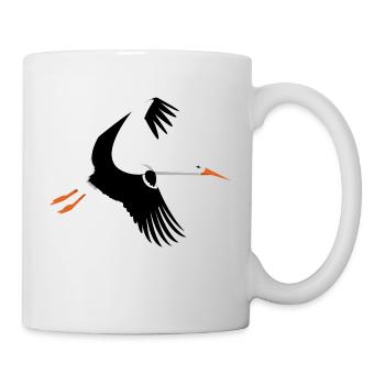 Storch im Flug - Tasse - Weiß - Rechts