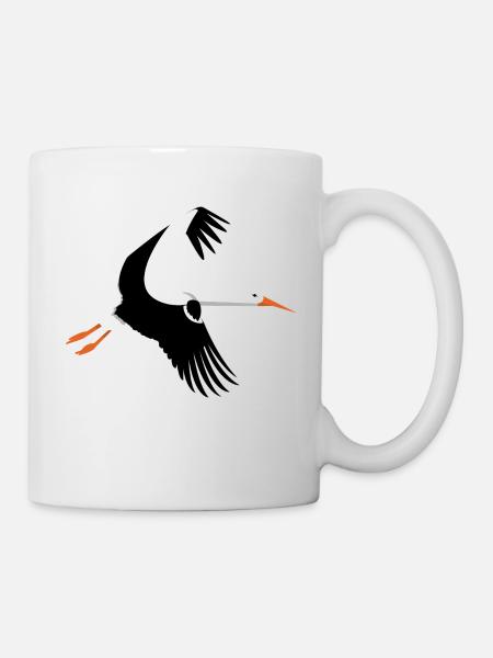 Cigogne en vol - Mug blanc - blanc