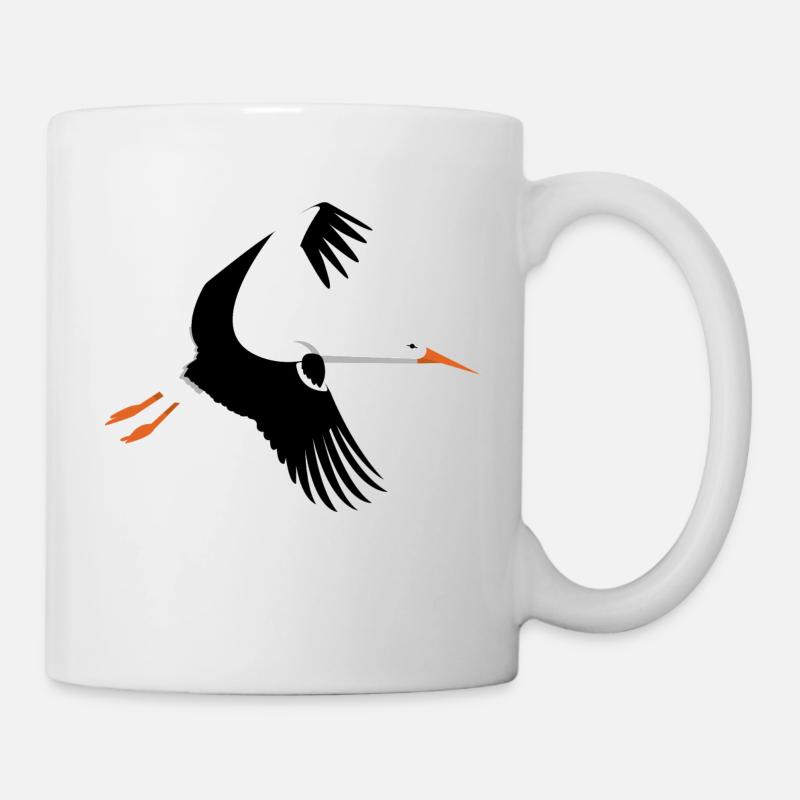 Cigogne en vol - Mug blanc - blanc